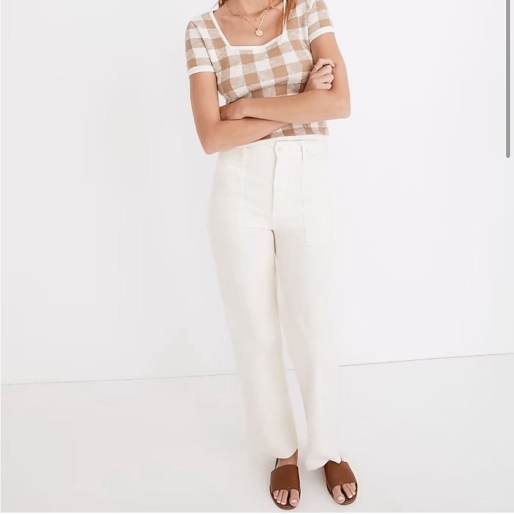 EUC Perfect Vintage Wide-Leg Cargo Pant: Utility Edition in Antique Cream, 32